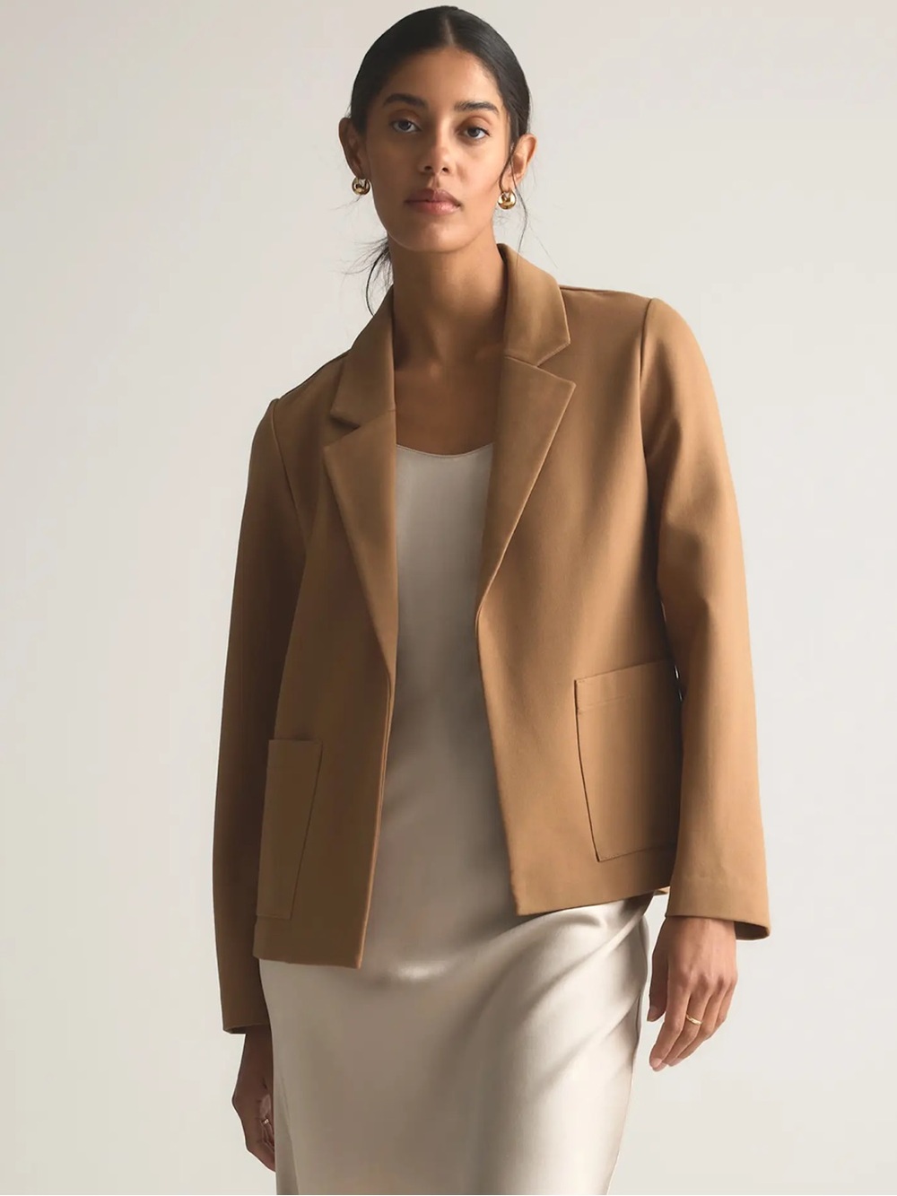 Quince Ultra-Stretch Ponte Open Blazer